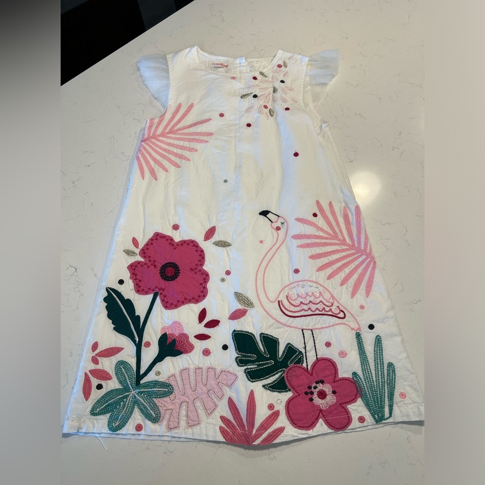 Du pareil au meme embroidered girls dress 8Y